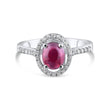 1.58 Carat Natural Diamond and Ruby Ring – Fine Jewelry Design - Gold Stone Diamond