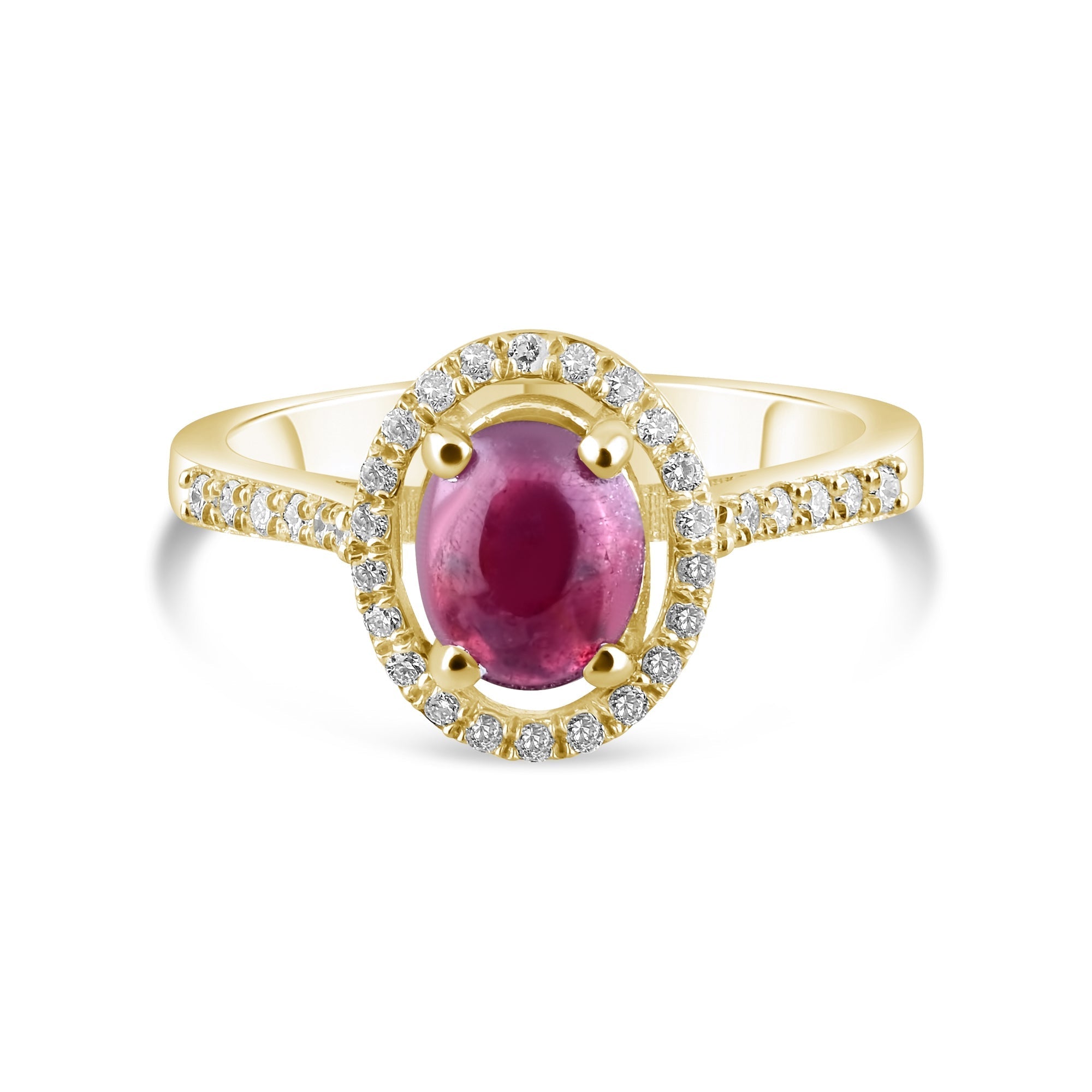 1.58 Carat Natural Diamond and Ruby Ring – Fine Jewelry Design - Gold Stone Diamond