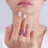 1.95 Carat Natural Diamond and Ruby Ring – Fine Jewelry Design - Gold Stone Diamond