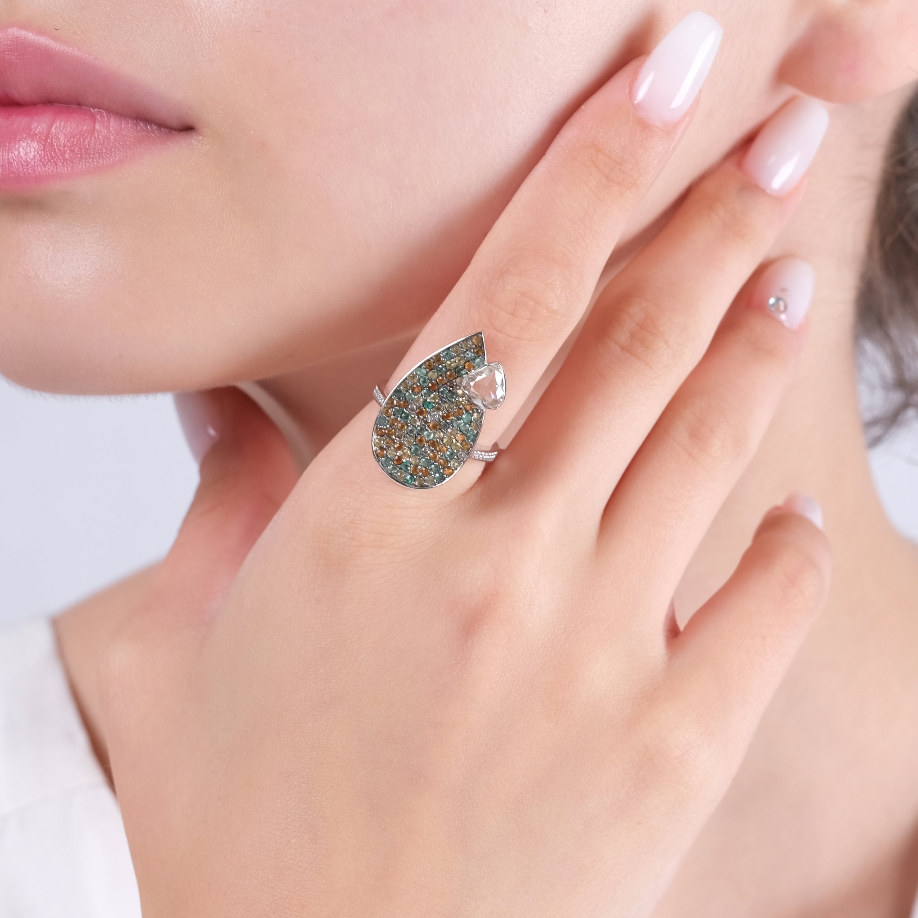 1.61 Carat Natural Diamond Ring – Fine Jewelry Design - Gold Stone Diamond
