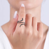 0.40 Carat Natural Diamond Snake Design Ring – Fine Jewelry Design - Gold Stone Diamond