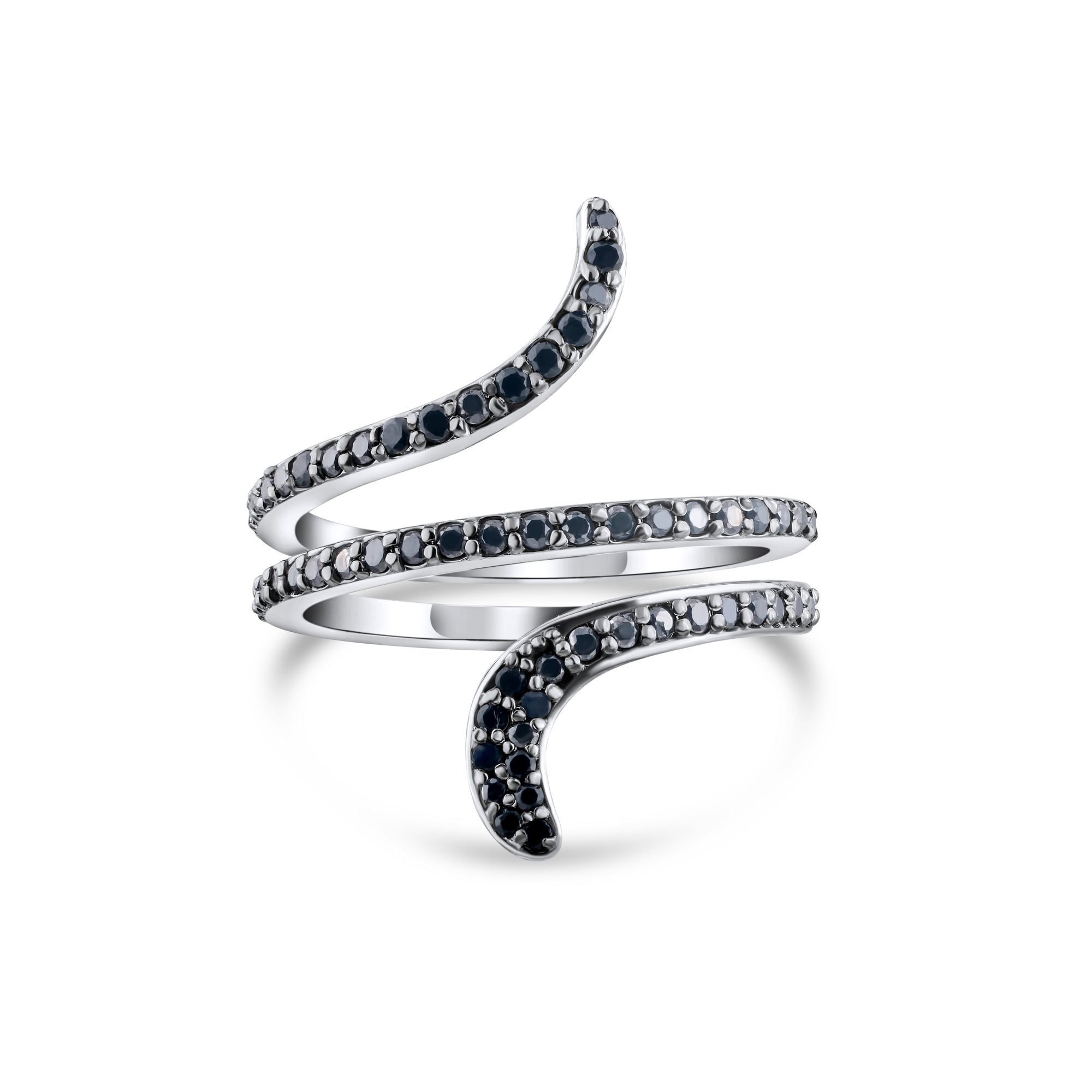 0.40 Carat Natural Diamond Snake Design Ring – Fine Jewelry Design - Gold Stone Diamond