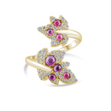 1.34 Carat Natural Diamond and Ruby Ring – Fine Jewelry Design - Gold Stone Diamond