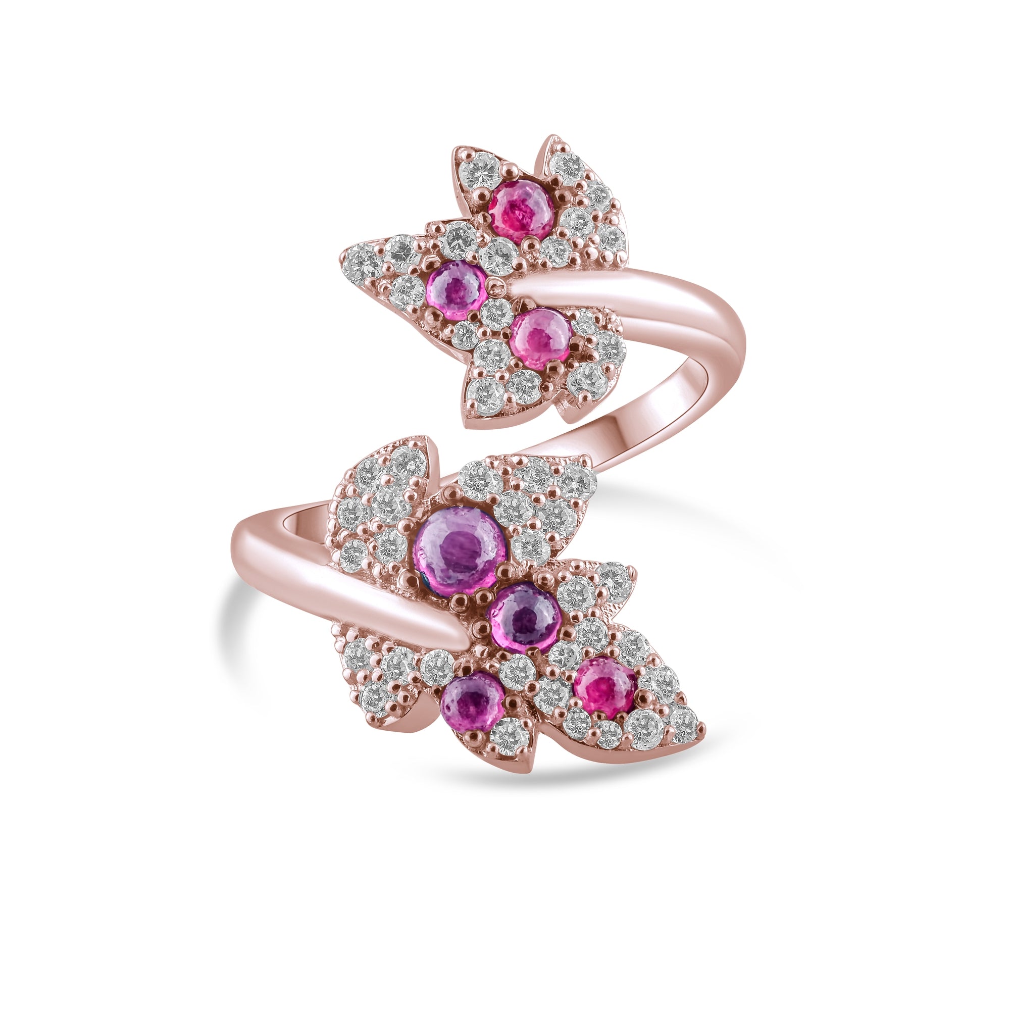 1.34 Carat Natural Diamond and Ruby Ring – Fine Jewelry Design - Gold Stone Diamond