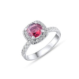 1.78 Carat Natural Diamond and Rhodolite Ring – Fine Jewelry Design - Gold Stone Diamond
