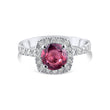 1.78 Carat Natural Diamond and Rhodolite Ring – Fine Jewelry Design - Gold Stone Diamond