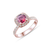 1.78 Carat Natural Diamond and Rhodolite Ring – Fine Jewelry Design - Gold Stone Diamond