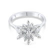0.49 Carat Natural Diamond Snowflake Design Ring – Fine Jewelry Design - Gold Stone Diamond