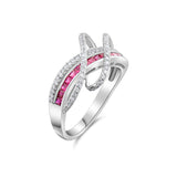 0.95 Carat Natural Diamond and Ruby Ring – Fine Jewelry Design - Gold Stone Diamond