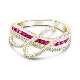 0.95 Carat Natural Diamond and Ruby Ring – Fine Jewelry Design - Gold Stone Diamond
