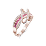 0.95 Carat Natural Diamond and Ruby Ring – Fine Jewelry Design - Gold Stone Diamond