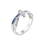 0.63 Carat Natural Diamond and Sapphire Ring – Fine Jewelry Design - Gold Stone Diamond
