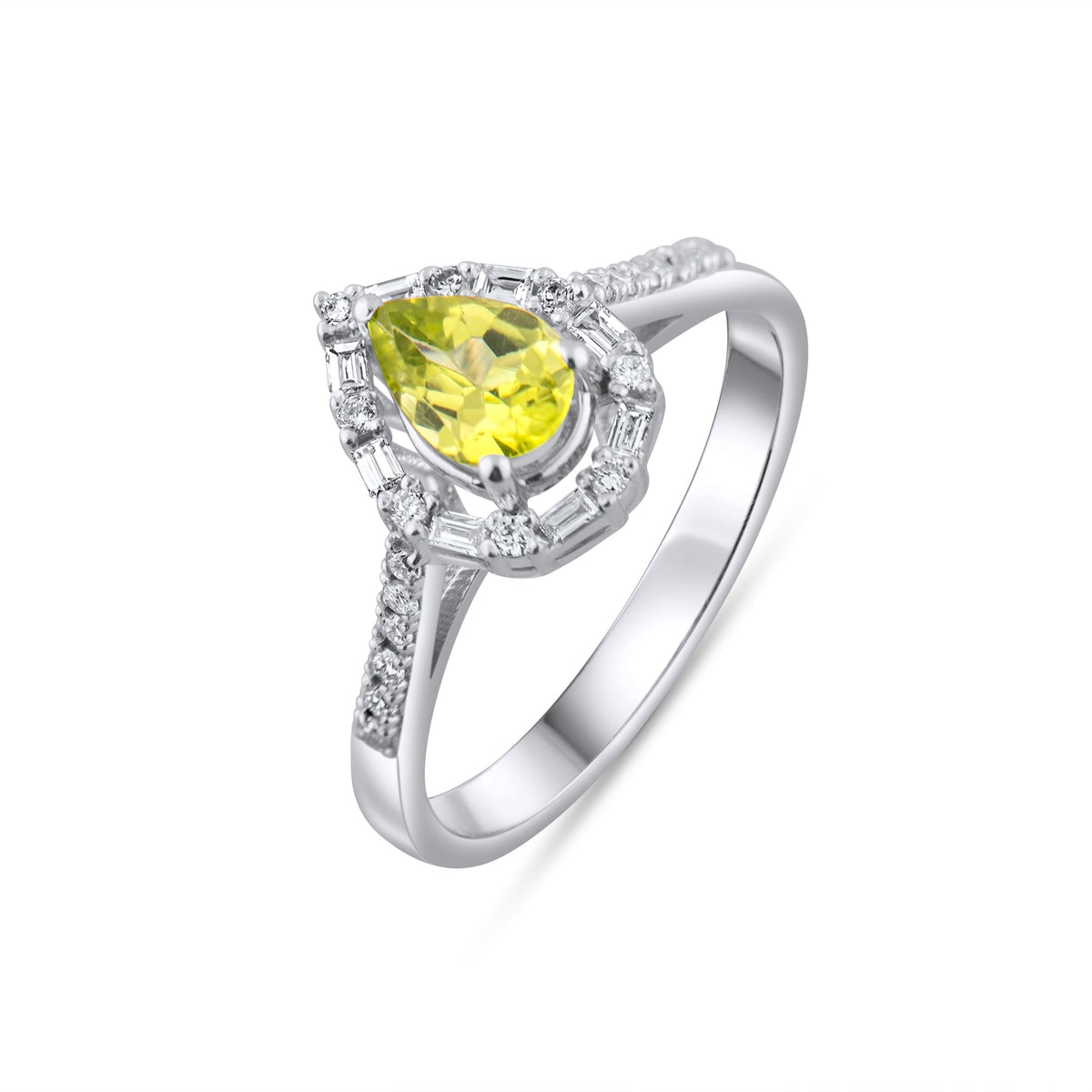 1.11 Carat Natural Diamond and Citrine Ring – Fine Jewelry Design - Gold Stone Diamond