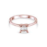 0.11 Carat Natural Baguette Diamond Ring - Gold Stone Diamond