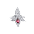1.27 Carat Natural Diamond and Rhodolite Ring – Fine Jewelry Design - Gold Stone Diamond