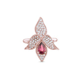 1.27 Carat Natural Diamond and Rhodolite Ring – Fine Jewelry Design - Gold Stone Diamond