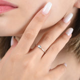 0.15 Carat Natural Baguette Diamond Ring - Gold Stone Diamond