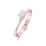 0.15 Carat Natural Baguette Diamond Ring - Gold Stone Diamond