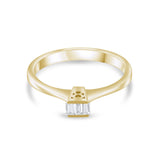0.15 Carat Natural Baguette Diamond Ring - Gold Stone Diamond