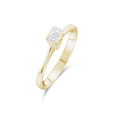 0.20 Carat Natural Baguette Diamond Ring - Gold Stone Diamond