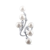 0.19 Carat Natural Diamond and Pearl Ring – Fine Jewelry Design - Gold Stone Diamond