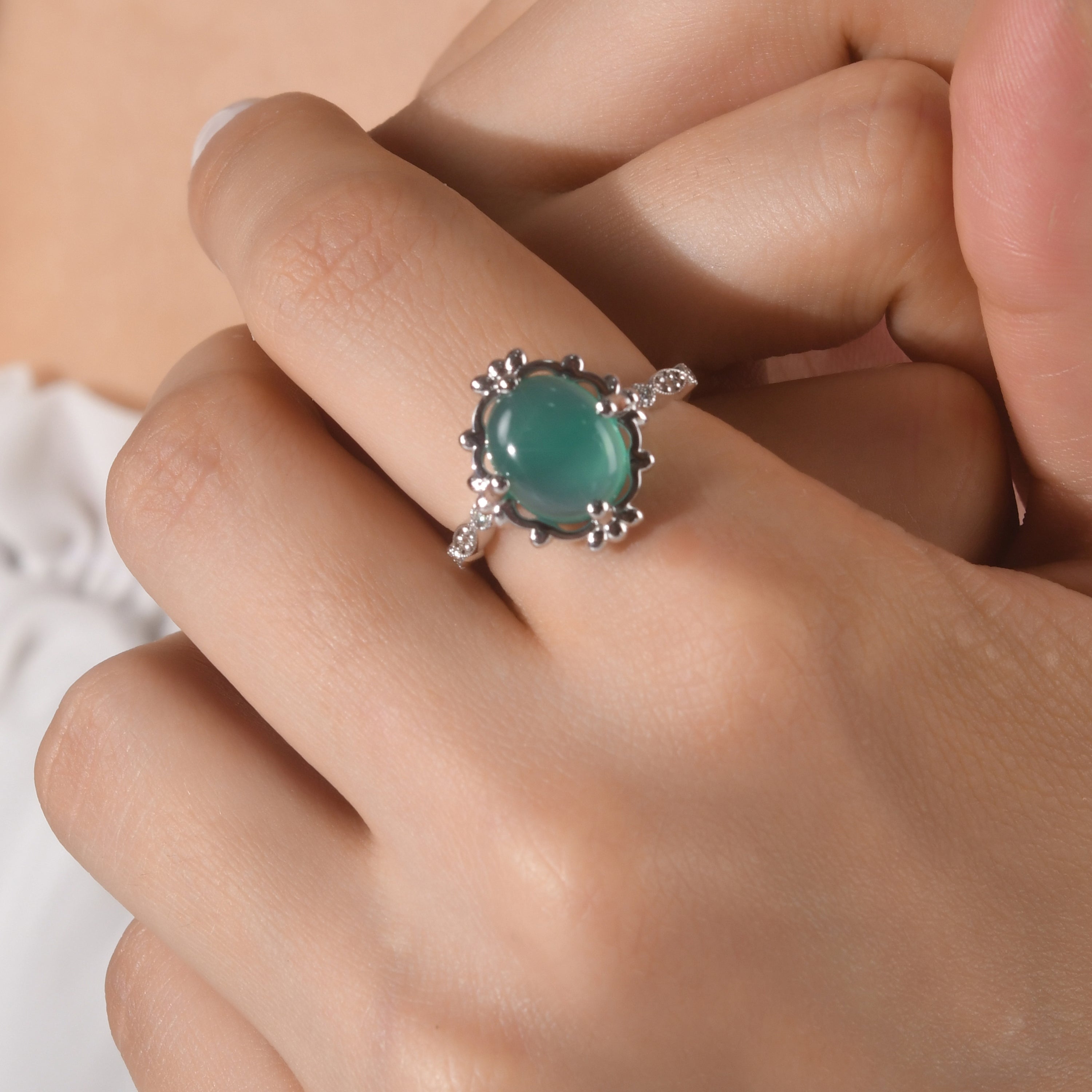 3.63 Carat Natural Diamond and Emerald Ring – Fine Jewelry Design - Gold Stone Diamond