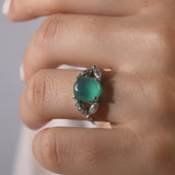 2.86 Carat Natural Diamond and Emerald Ring – Fine Jewelry Design - Gold Stone Diamond