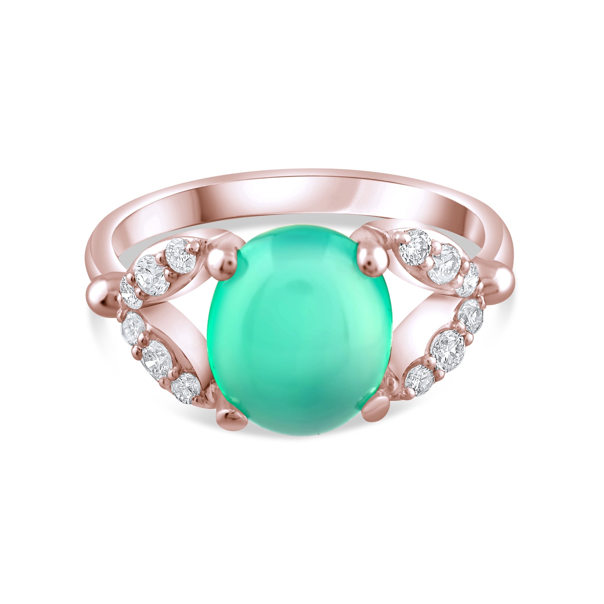 2.86 Carat Natural Diamond and Emerald Ring – Fine Jewelry Design - Gold Stone Diamond