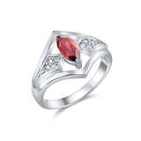 0.68 Carat Natural Diamond and Garnet Ring – Fine Jewelry Design - Gold Stone Diamond