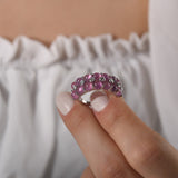 6.97 Carat Natural Diamond and Tourmaline Ring – Fine Jewelry Design - Gold Stone Diamond