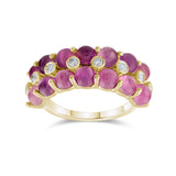 6.97 Carat Natural Diamond and Tourmaline Ring – Fine Jewelry Design - Gold Stone Diamond