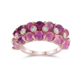 6.97 Carat Natural Diamond and Tourmaline Ring – Fine Jewelry Design - Gold Stone Diamond