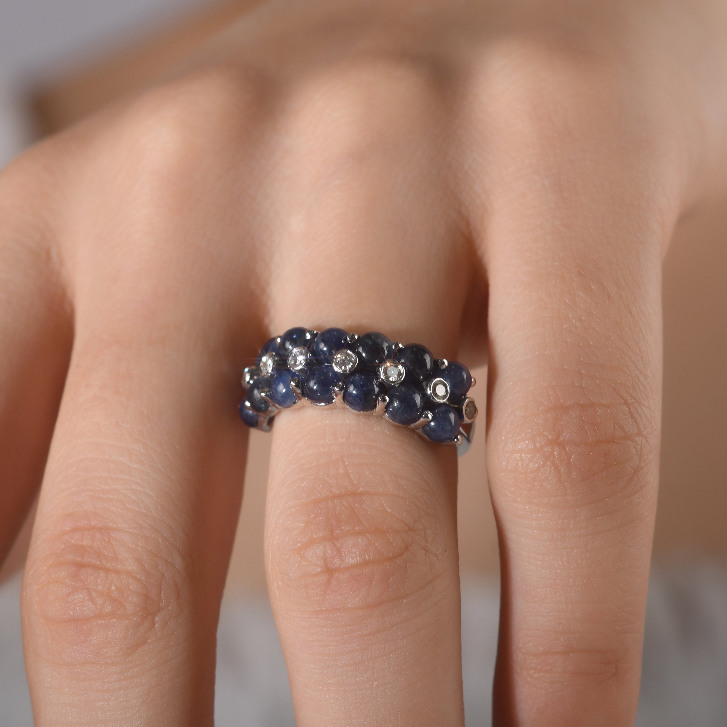 2.73 Carat Natural Diamond and Tanzanite Ring – Fine Jewelry Design - Gold Stone Diamond