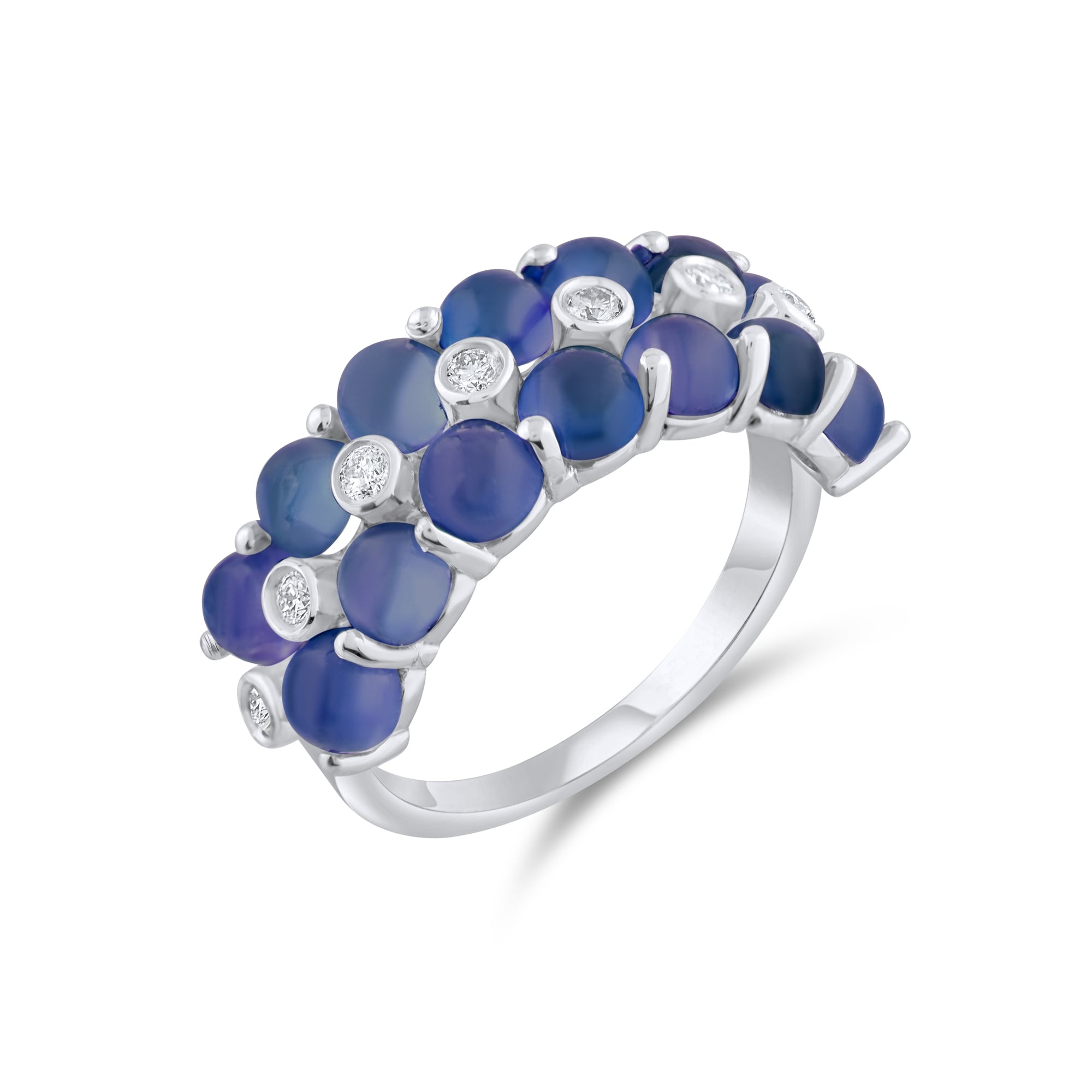 2.73 Carat Natural Diamond and Tanzanite Ring – Fine Jewelry Design - Gold Stone Diamond