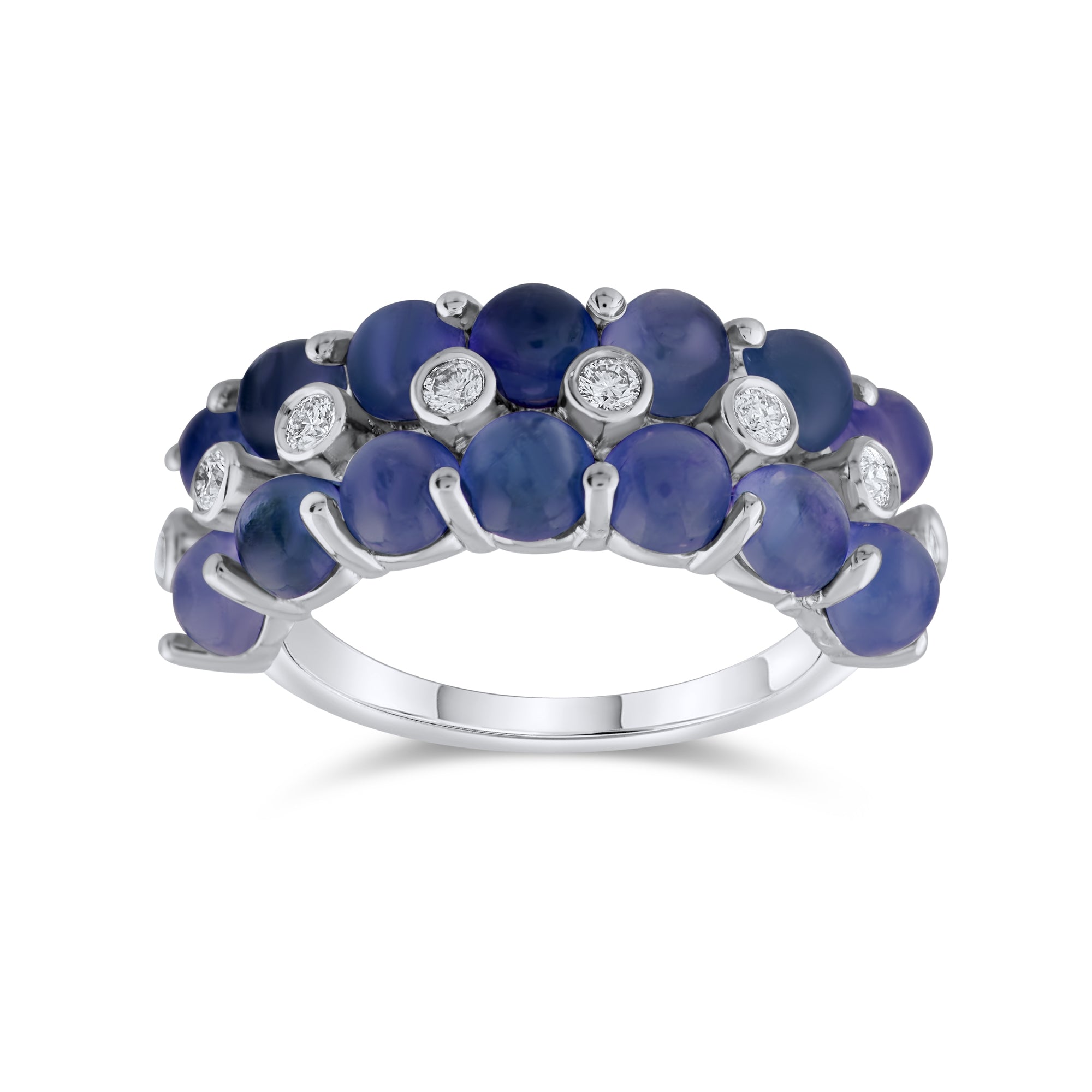 2.73 Carat Natural Diamond and Tanzanite Ring – Fine Jewelry Design - Gold Stone Diamond