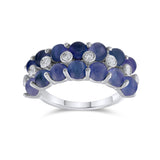 2.73 Carat Natural Diamond and Tanzanite Ring – Fine Jewelry Design - Gold Stone Diamond