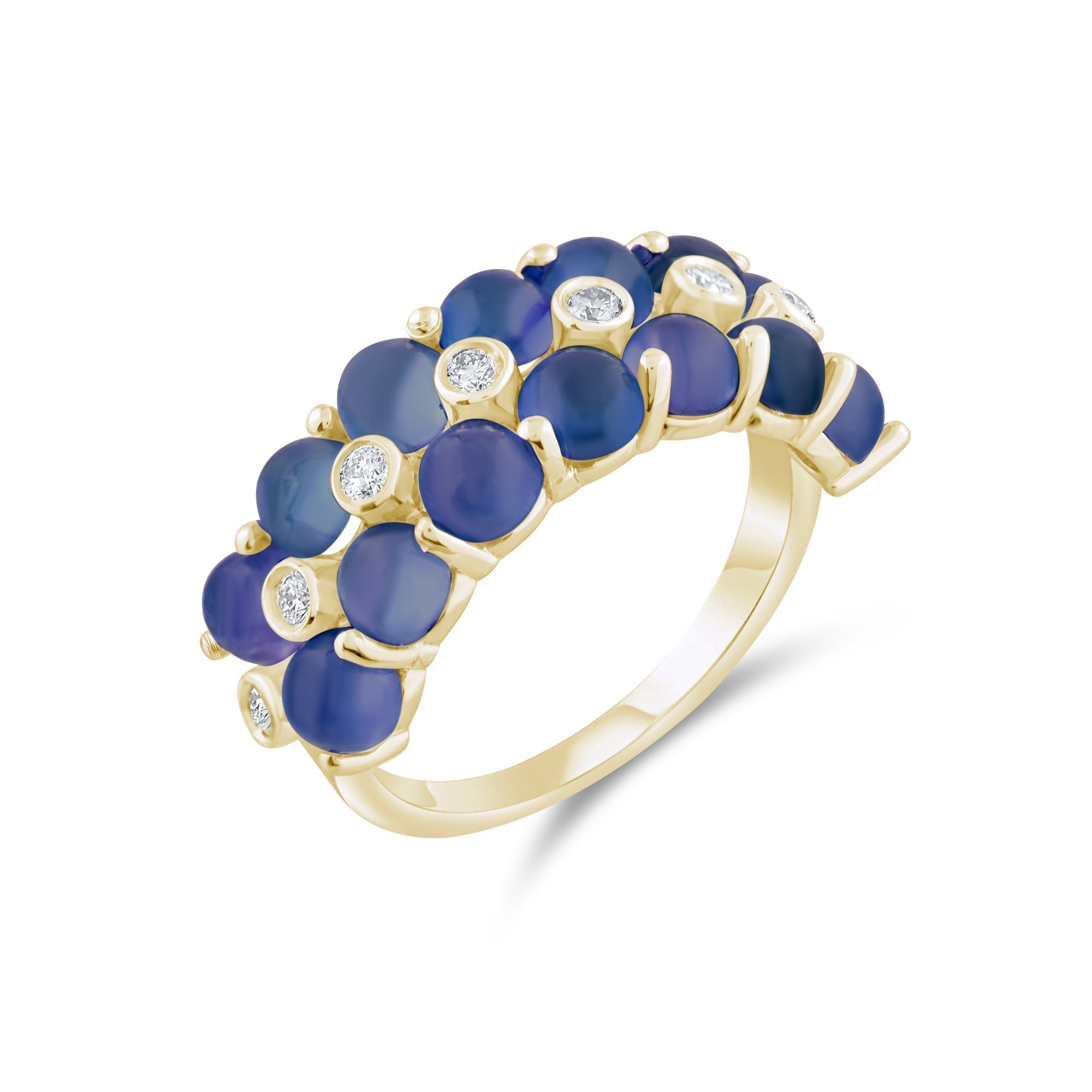 2.73 Carat Natural Diamond and Tanzanite Ring – Fine Jewelry Design - Gold Stone Diamond