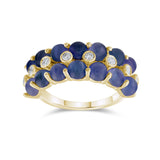 2.73 Carat Natural Diamond and Tanzanite Ring – Fine Jewelry Design - Gold Stone Diamond