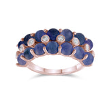 2.73 Carat Natural Diamond and Tanzanite Ring – Fine Jewelry Design - Gold Stone Diamond