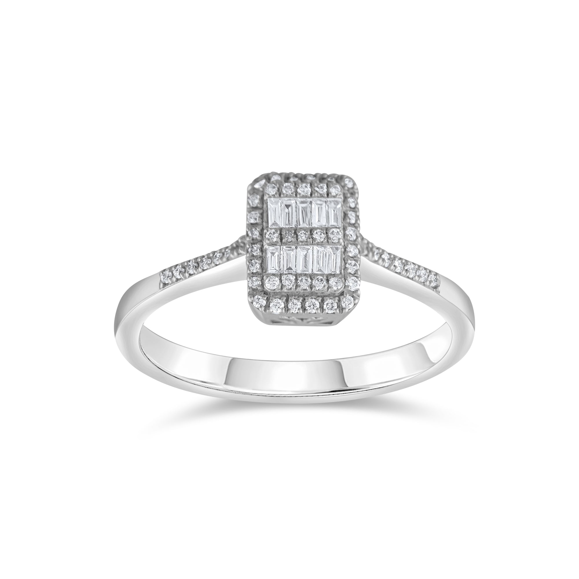 0.16 Carat Baguette Diamond Ring – Elegant Fine Jewelry Design - Gold Stone Diamond