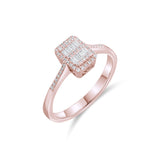 0.16 Carat Baguette Diamond Ring – Elegant Fine Jewelry Design - Gold Stone Diamond