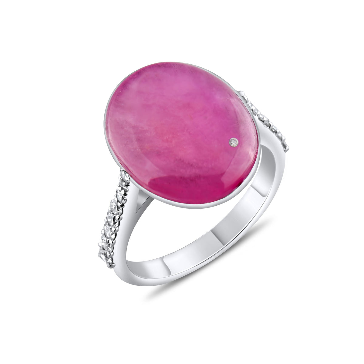 10.98 Carat Natural Diamond and Tourmaline Ring – Fine Jewelry Design - Gold Stone Diamond