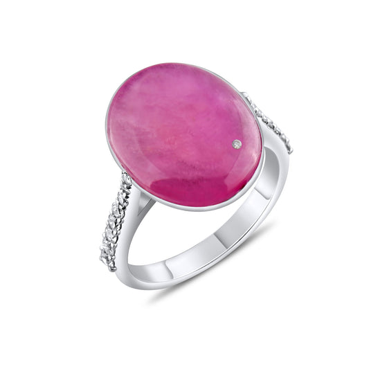 10.98 Carat Natural Diamond and Tourmaline Ring – Fine Jewelry Design - Gold Stone Diamond