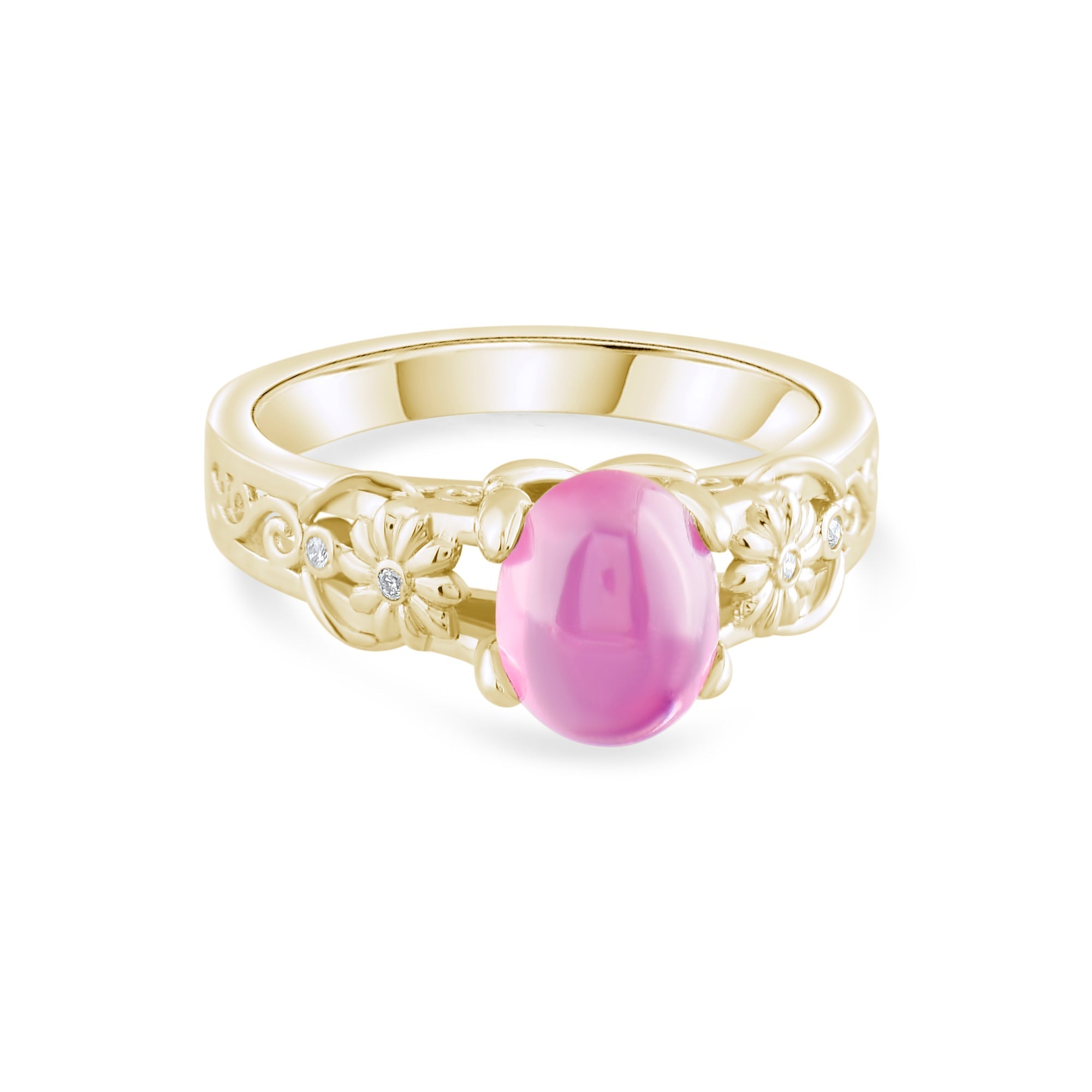 2.45 Carat Natural Diamond and Tourmaline Ring – Fine Jewelry Design - Gold Stone Diamond
