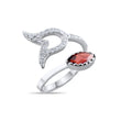 1.17 Carat Natural Diamond and Garnet Ring – Fine Jewelry Design - Gold Stone Diamond