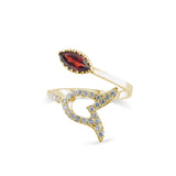1.17 Carat Natural Diamond and Garnet Ring – Fine Jewelry Design - Gold Stone Diamond