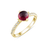 1.89 Carat Natural Diamond and Ruby Ring – Fine Jewelry Design - Gold Stone Diamond