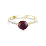 1.89 Carat Natural Diamond and Ruby Ring – Fine Jewelry Design - Gold Stone Diamond