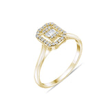 0.15 Carat Natural Baguette Diamond Ring – Fine Jewelry Design - Gold Stone Diamond