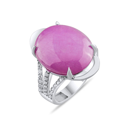 18.68 Carat Natural Diamond and Tourmaline Ring – Fine Jewelry Design - Gold Stone Diamond